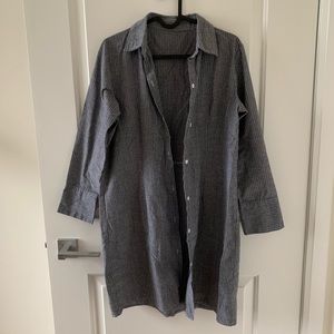 Long button-down shirt